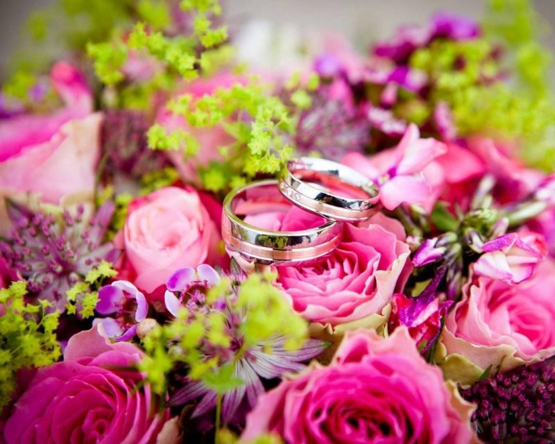 wedding rings resting